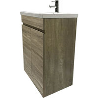 800mm Grey Oak Effect Bathroom Vanity Unit Basin Storage Cabinet Furniture