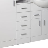White 4 Drawer Bathroom Cabinet Floor Standing Storage Furniture Unit 330mm