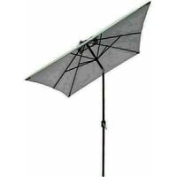 Outdoor Patio Garden Parasol 3x2m Sun Shade Umbrella Canopy w/ Crank Tilt UV protection - Grey