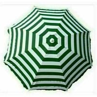 Beach Parasol Garden Outdoor Patio Sun Shade Tilting Umbrella 160cm Green-White