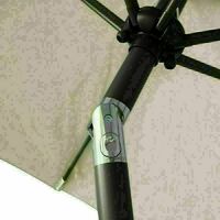 3M Round Garden Parasol Outdoor Patio Sun Shade Umbrella with Tilt Crank Beige