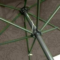 Outdoor Patio Garden Parasol 3x2m Sun Shade Umbrella Canopy w/ Crank Tilt UV protection - Brown