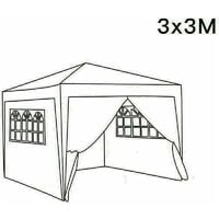3 x 3m Garden Pop Up Gazebo Marquee Patio Canopy Wedding Party Tent - Anthracite