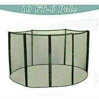 Trampoline Replacement Safety Net Enclosure Surround Netting - 10ft / 6 Pole