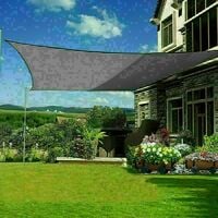 2x2m Sun Sail Shade Square Awning Canopy Garden Sun Cover Patio Sunscreen - Charcoal