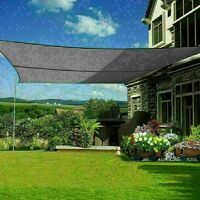 4x3m Sun Sail Shade Rectangular Awning Canopy Garden Sun Patio Sunscreen - Charcoal