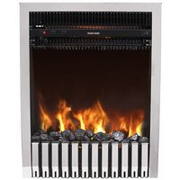 Lyon - LED Electric Fireplace Insert or Free Standing Silver Frame - 2000W