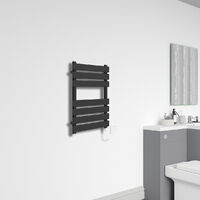 Black flat 2025 panel towel radiator