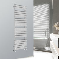 WarmeHaus Heated Towel Rail Radiator For Bathroom Ladder Flat Panel Chrome 1800x600mm
