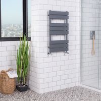 WarmeHaus Juva Sand Grey Flat Panel Heated Towel Rail 800x450mm