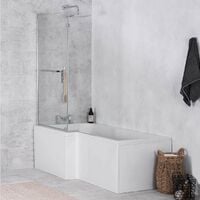 Avola Bathroom Suite with Left Hand L Shape Shower Bath