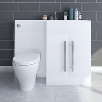 Calm White Right Hand Combination Vanity Unit Set with Cordoba Toilet