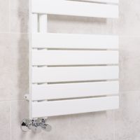Kristiansund 1380 x 500mm Flat White Designer Heated Towel Rail