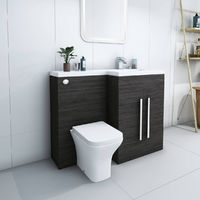 Calm Grey Right Hand Combination Vanity Unit Set with Toilet
