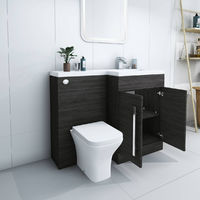 Calm Grey Right Hand Combination Vanity Unit Set with Toilet