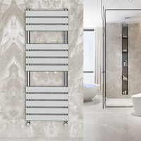 WarmeHaus Flat Panel Bathroom Heated Towel Rail Radiator Ladder Chrome 1200x450mm