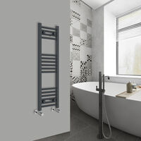WarmeHaus Straight Anthracite Bathroom Ladder Radiator 1000x300mm