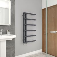 988x500mm Designer Bathroom Heated Towel Rail Radiator Grey