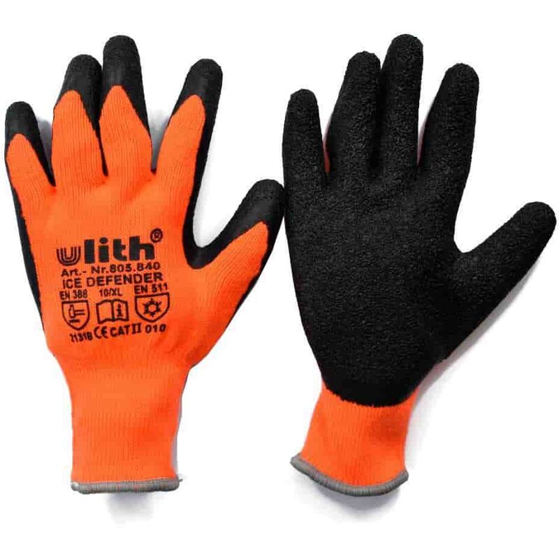 Winterhandschuhe Nach EN 388/EN 511 Gr 11- Farbe: schwarz Arbeitshandschuhe 6 Paar Montagehandschuhe Handschuhe 