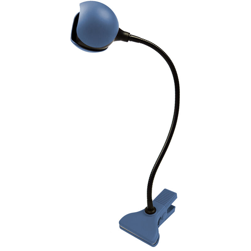 Flexo pinza LED 3W con USB Azul