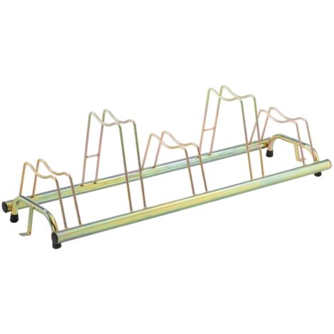 Andrys - Râtelier pour vélos, 5 places, hauts et bas, également pour les vélos avec frein à disque, en acier galvanisé à froid, or tropical, 140x42x41 cm - Colore: Oro - Posti: 5 - Finitura: Zincato