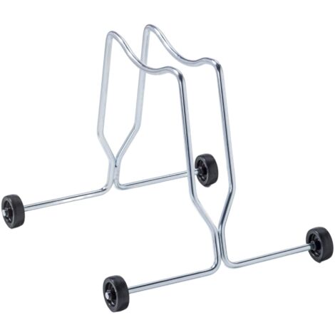 Andrys - Râtelier Porte-vélo au Sol 1 Place, avec Roues Fixes, également pour vélos avec frein à disque, en acier, couleur argent, 35 x 35 x 30 cm - Colore: Argento - Finitura: Zincato - Posti: 1 (1/3)