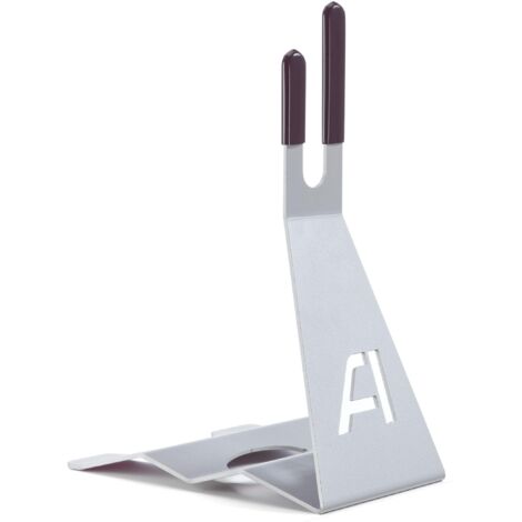 Andrys - Support pour vélos pour usage en extérieur et en intérieur, 1 place, en acier peint, 28 x 24 x 42 cm, couleur grise - Colore: Grigio - Posti: 1 - Finitura: Verniciato (1/5)