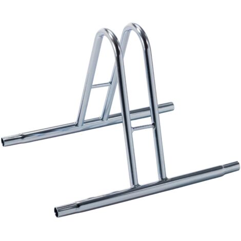 Andrys - Porte-vélos au sol 1 place avec cône pour connecter les porte-vélos, galvanisé à froid, couleur argent (1/5)