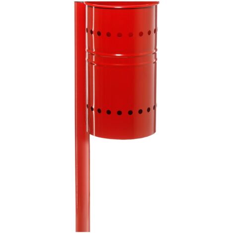 Poubelle extérieure Andrys H120 rouge à fabriquer (1/5)