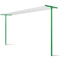 Étendoir à linge extérieur amovible Andrys, vert, H 220 cm (20 m de corde)