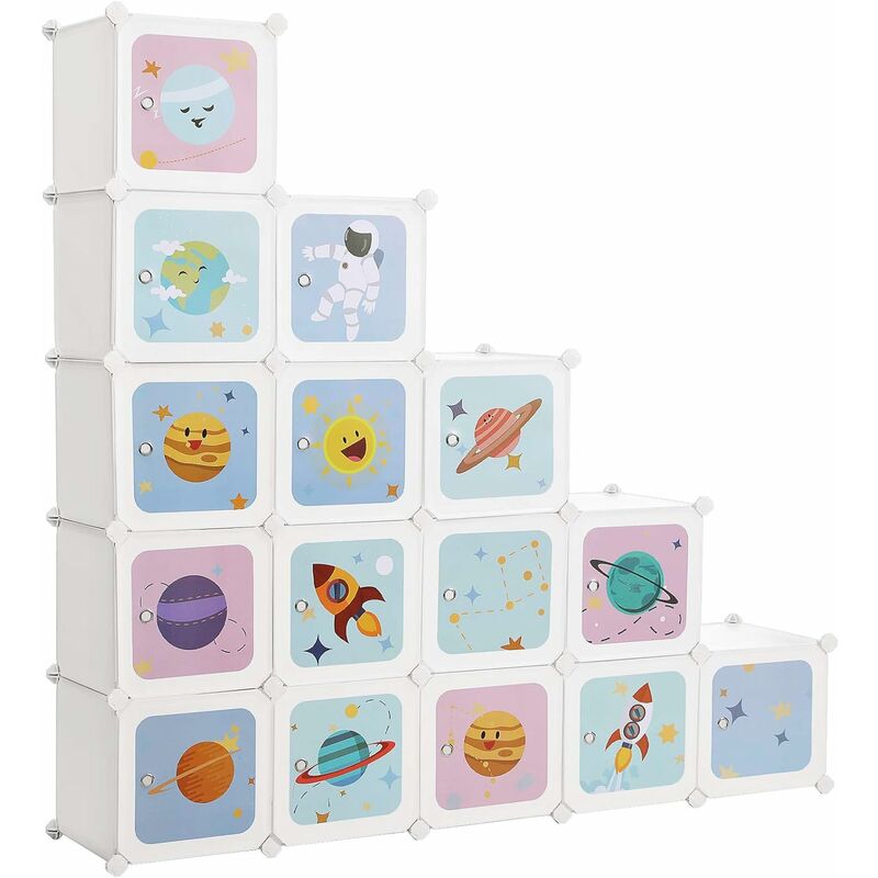 Organizador Armario Infantil Multiusos en Cubos 2X4 Niveles Ositos
