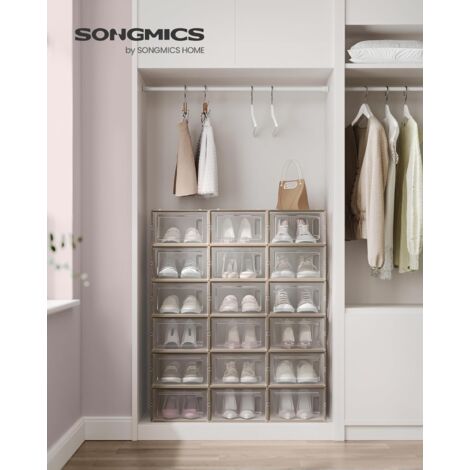 SONGMICS Cajas Para Zapatos 18 Unidades Plegables Para Tallas De songmics-cajas-para-zapatos-18-unidades-plegables-para-tallas-de