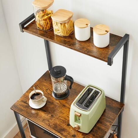 mueble estante para microondas mesa de cafe organizador cocina de metal  Nuevo