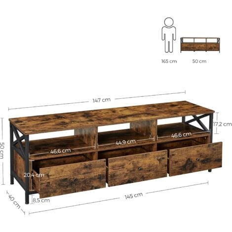 Inicio, VASAGLE Aramrio de Almacenamiento, Aparador con 3 Puertas, para  Comedor, salón, Cocina, 110 x 33 x 75 cm, Estilo Industrial, Mar, 165,00 €