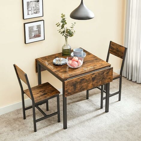 Mesa de comedor redonda extensible con mesa de cocina de madera de hojas de  16 pulgadas