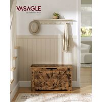  VASAGLE UHSR65BX - Perchero para ropa de estilo rústico con  diseño de tuberías industriales, con estante para zapatos, ruedas con  bloqueo, estante de ropa resistente para cuarto de servicio, tienda al