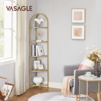 VASAGLE-Estantería de 5 niveles con marco de acero para sala de