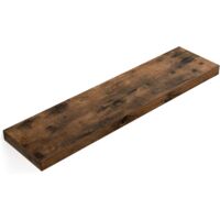 VASAGLE Estante Flotante, Estante de Pared para Libros, Fotos, Decoraciones, 80 x 20 x 3,8 cm, MDF, para salón, Cocina, Pasillo, Dormitorio, baño, Marrón Rústico por SONGMICS