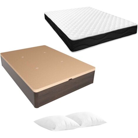 Duérmete Online Pack Canapé Abatible Drago Wengué- Gran Capacidad+Colchón Viscoblack-Viscoelástico,(OBSEQUIO 1 ALMOHADA) (ENVIO Y MONTAJE INCLUIDO) (1/5)