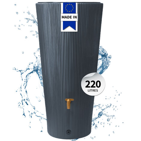Réservoir à eau 220L graphite – Bac à plantes intégré – Matériau plastique recyclé résistant aux intempéries – Fabriqué en Allemagne – 4Rain (1/5)