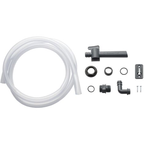 Garantia – Kit de tuyaux Aqua-Go 3/4'' pour récupération d'eau de pluie – Raccord fileté 19 mm – Robinet stop and go – Tuyau flexible PVC 2 m