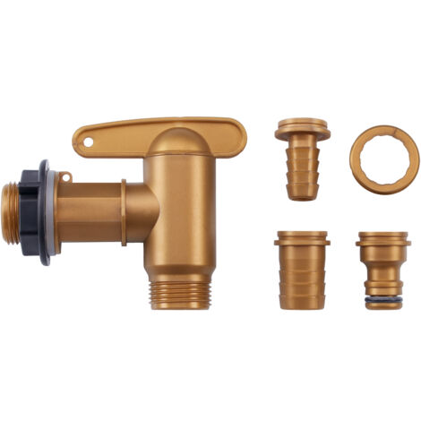 Garantia – Robinet Aqua-Quick 3/4'' pour circuit d'arrosage – Débit élevé jusqu'à 4x plus rapide – Raccords 13mm et 19mm inclus – Installation immédiate