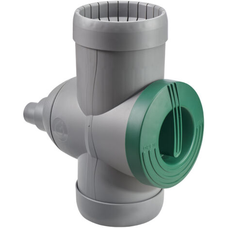 Collecteur d'eau de pluie inox gris – Adapté aux gouttières 68-100 mm – Système de filtration intégré – Installation rapide – Pompe&Moteur - DN 68-100