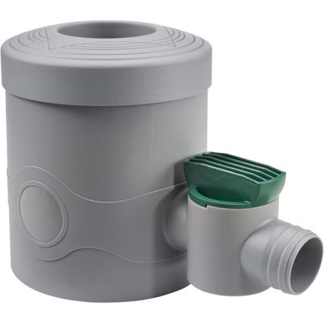 GARANTIA Collecteur d'eau de pluie DN 68-100, avec robinet, gris avec cartouche filtrante (1/5)