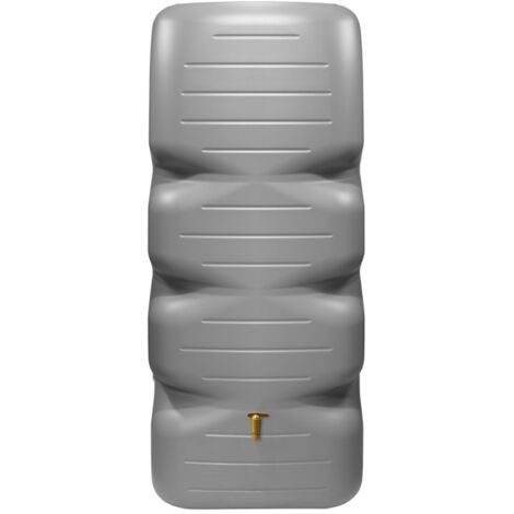 Garantia – Récupérateur d'eau de pluie 1000 L – Cuve en plastique gris béton – Robinet imitation laiton inclus – Installation facile avec filetages intégrés