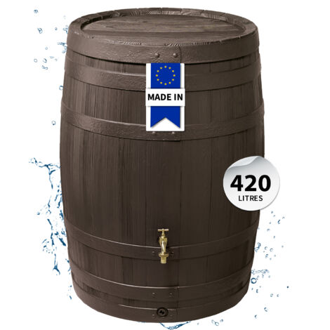 GARANTIA BARRICA récupérateur d'eau de pluie 420 L, brun (1/5)