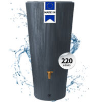 Réservoir à eau 220L graphite – Bac à plantes intégré – Matériau plastique recyclé résistant aux intempéries – Fabriqué en Allemagne – 4Rain