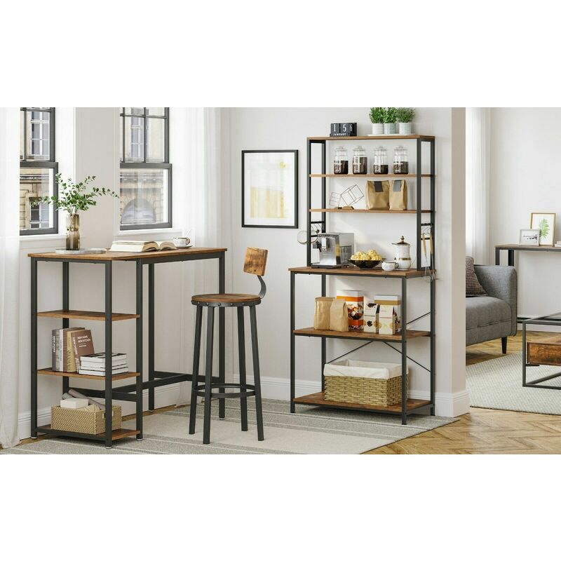 24 34cm lyrlody Scaffale da Cucina Porta Utensili Mensola,Porta Utensili da Cucina Parete,Mensole Cucina da Muro con 6-Hooks,Utensili da Cucina Pentole Hanger Organizer,64 