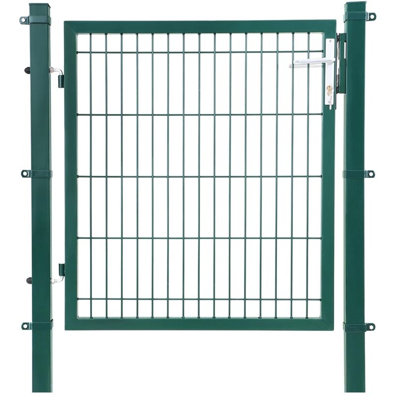 Cancello Da Giardino 100x100 Cm - In Acciaio Zincato, Verde, Con Serratura E 3 Chiavi, Robustissimo - Foto 4