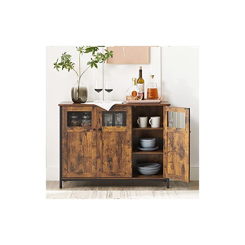 Arredo Stile Industriale Mobiletto Multiuso VASAGLE Con Ante In